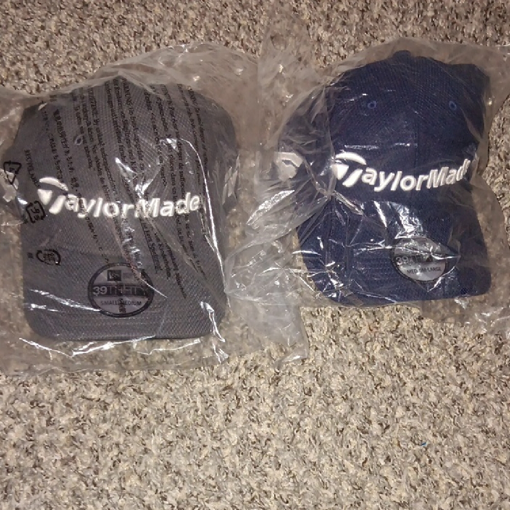 TaylorMade Grey and Navy Golf Caps